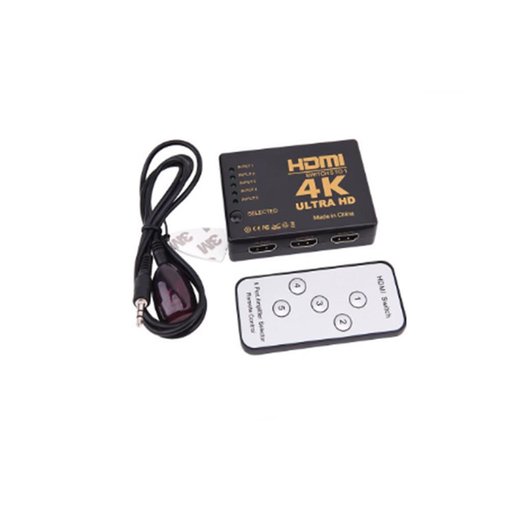 witch HDMI genérico con 5 entradas y 1 salida, compatible con resolución 4K UHD