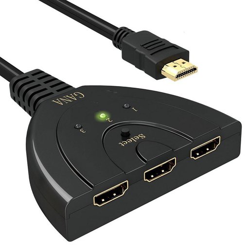 Conmutador HDMI de 3 entradas y 1 salida para múltiples dispositivos