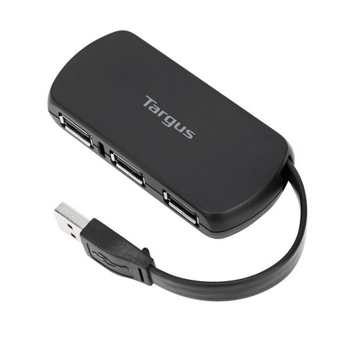 Hub Targus con 4 puertos USB 2.0 compacto y portátil