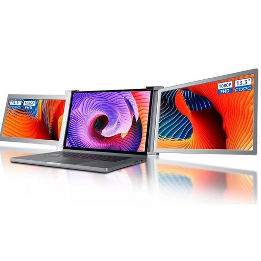 Monitor portátil FOPO 13.3 pulgadas IPS Full HD 1080P para notebook HDMI USB-C