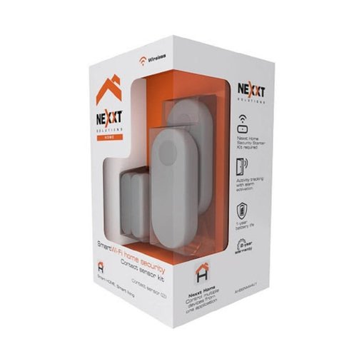 Kit inteligente Nexxt con 2 sensores de contacto/apertura para seguridad del hogar