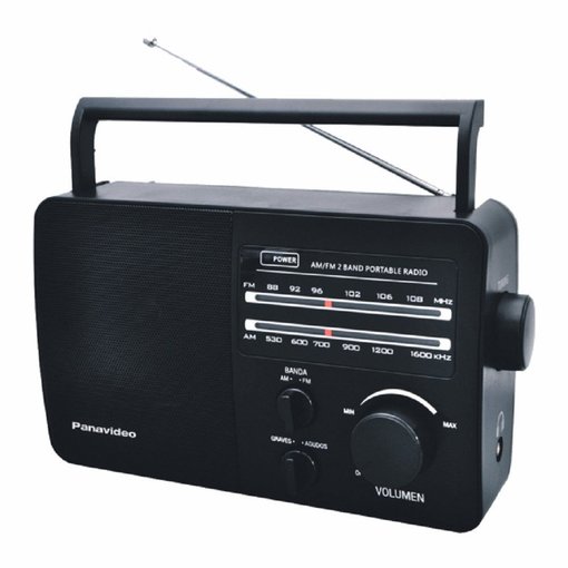 Radio Portátil Panavideo PV-96AC AM FM AC DC 220V Antena Telescópica  Título de imagen