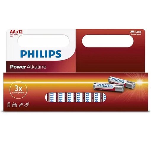 Imagen de PILAS PHILIPS ALCALINAS AA 1.5V BLÍSTER X12 LR6P12BT/97