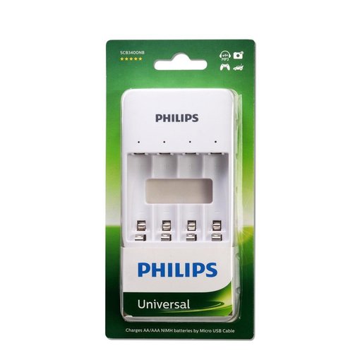 Imagen de CARGADOR PHILIPS PARA 4 PILAS AA/AAA SCB3400NB/97 SIN PILAS