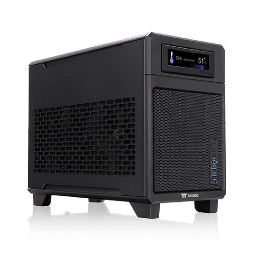 Gabinete Thermaltake TR100 Negro Mini-ITX Mini Tower compacto vertical