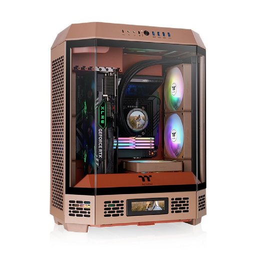 Gabinete Thermaltake The Tower 600 Gravel Sand ATX Mid Tower vertical con paneles de vidrio templado