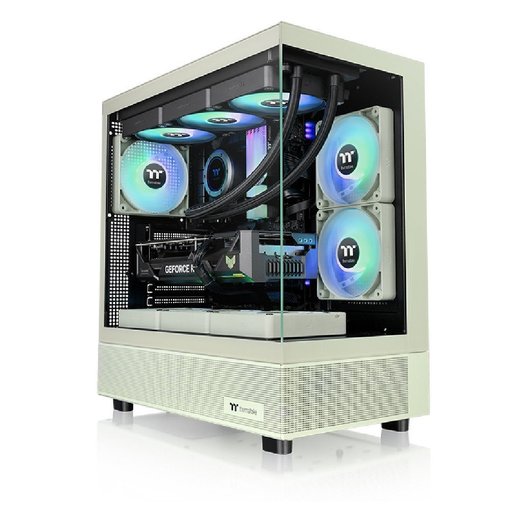 Gabinete Thermaltake View 270 Plus TG ARGB Matcha Green ATX Mid Tower con vidrio templado