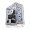 Gabinete Thermaltake Core P6 TG Snow E-ATX Full Tower blanco con paneles de vidrio templado y diseño modular para PC gamer de alto rendimiento.