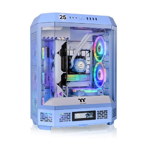 Gabinete Thermaltake The Tower 600 Hydrangea Blue ATX Mid Tower vertical con vidrio templado