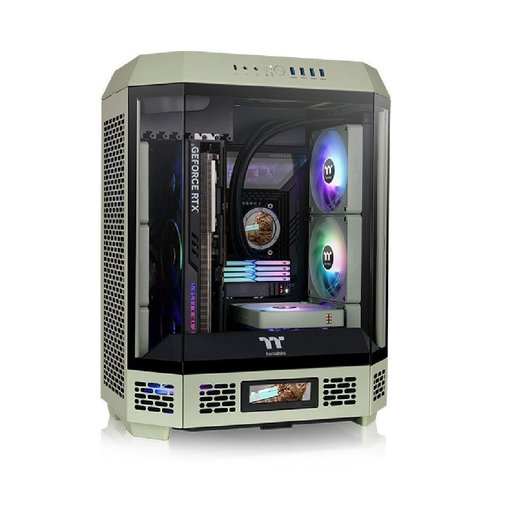 Gabinete Thermaltake The Tower 600 Matcha Green ATX Mid Tower vertical con vidrio templado