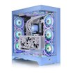 Gabinete Thermaltake CTE E600 MX Hydrangea Blue E-ATX Mid Tower azul con panel de vidrio templado y diseño de alto flujo de aire para PC de alto rendimiento.