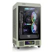 Gabinete Thermaltake The Tower 200 Matcha Green Mini-ITX Mini Tower vertical verde con paneles de vidrio templado y diseño compacto para PC gamer.