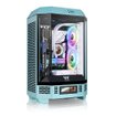 Gabinete Thermaltake The Tower 300 Turquoise Micro ATX vertical con paneles de vidrio templado