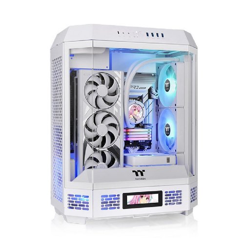 Gabinete Thermaltake The Tower 600 Snow ATX Mid Tower vertical con vidrio templado