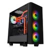Gabinete Thermaltake View 21 TG RGB Black ATX Mid Tower con panel lateral de vidrio templado