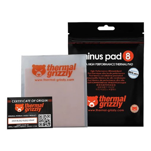 Imagen de THERMAL PAD THERMAL GRIZZLY MINUS PAD 8 100X100MM