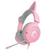 Vincha Razer Kraken Kitty V3 X Pink RZ04-05350100 para gaming con iluminación RGB, sonido envolvente y micrófono integrado