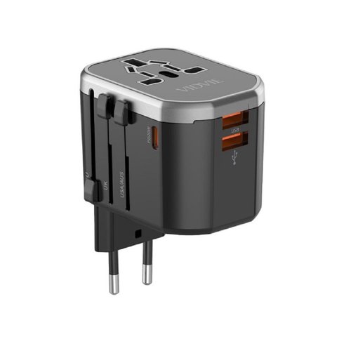 Imagen de CARGADOR DE VIAJE UNIVERSAL VIDVIE TA4404 PD 20W USB-C + 2 USB-A
