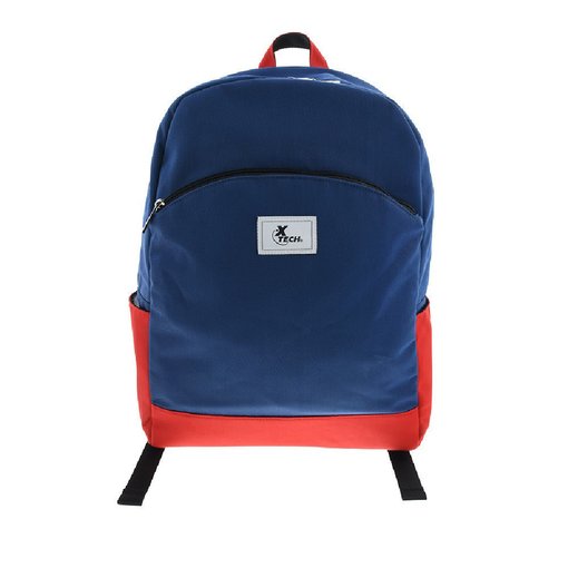 Mochila XTECH Sori XTB-500 azul y rojo para notebook de 15.4 pulgadas con compartimento acolchado, organizador interno, bolsillos laterales y correas acolchadas