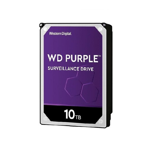 Disco Duro Western Digital WD Purple Pro 10TB 3.5 pulgadas SATA III WD102PURP para videovigilancia profesional con tecnología CMR, AllFrame AI, 7200 RPM y 512 MB de caché