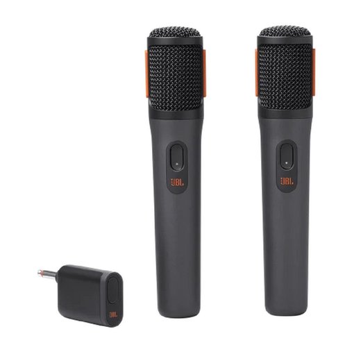 Micrófono inalámbrico JBL PartyBox Wireless Mic Black para karaoke y eventos, con conexión estable, sonido claro y compatibilidad con parlantes JBL PartyBox, modelo JBLPBWIRELESSMICAM.