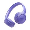 Auriculares JBL Tune 530BT color lavanda con conexión Bluetooth, sonido JBL Pure Bass y micrófono integrado.