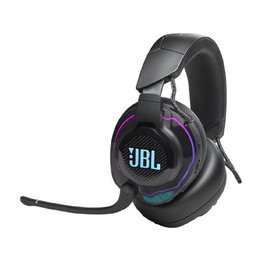 Vincha gamer JBL Quantum 910 inalámbrica color negro con micrófono y sonido envolvente.