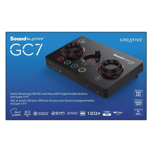 Imagen de TARJETA DE SONIDO EXTERNA CREATIVE SOUND BLASTER GC7 USB DAC AMP
