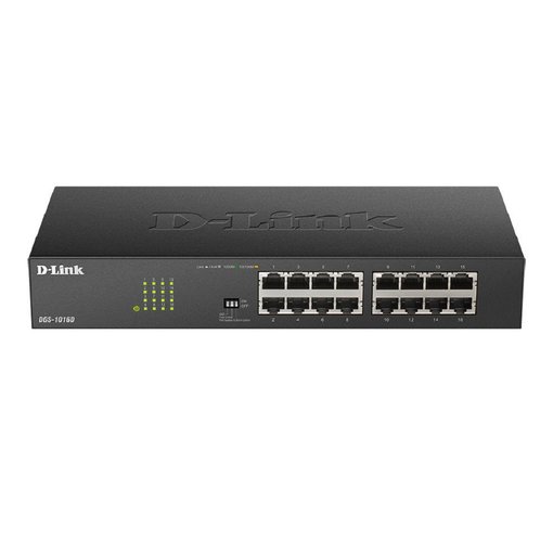 Switch D-Link DGS-1016D de 16 puertos Gigabit Ethernet para redes empresariales
