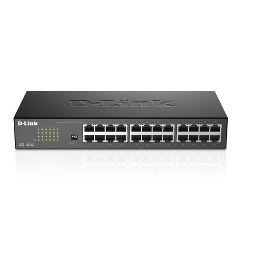 Switch D-Link DGS-1024D de 24 puertos Gigabit Ethernet 10/100/1000 Mbps para montaje en rack