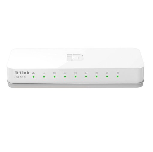 Switch D-Link DES-1008C de 8 puertos Fast Ethernet 10/100 Mbps
