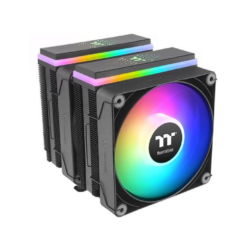Imagen de COOLER CPU THERMALTAKE ASTRIA 600 ARGB BLACK DOBLE FAN 120MM CL-P121-CA12SW-A