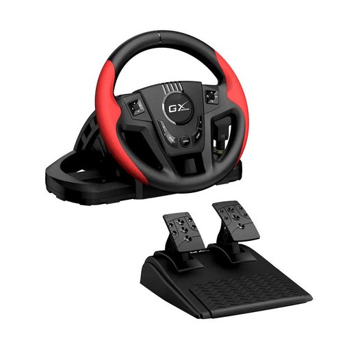 Volante Genius SpeedMaster Black con pedalera y palanca de cambios para PC PS4 PS3