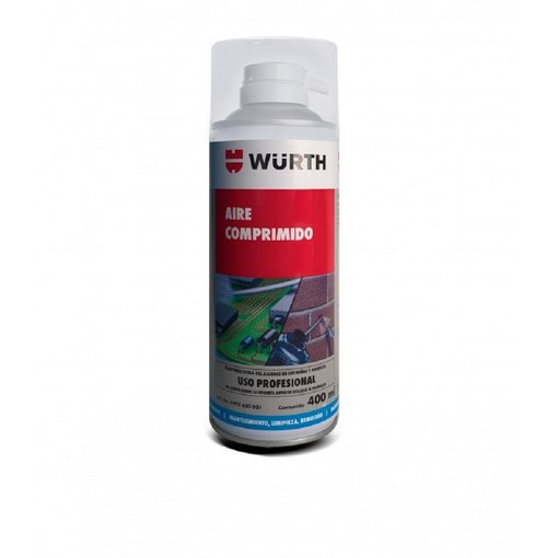 Imagen de AIRE COMPRIMIDO WURTH 400ML LIMPIADOR PARA EQUIPOS ELECTRÓNICOS