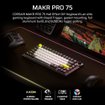 Imagen de TECLADO CORSAIR MAKR PRO 75 DIY HALL EFFECT CH-91CE21G-NA RGB MECÁNICO