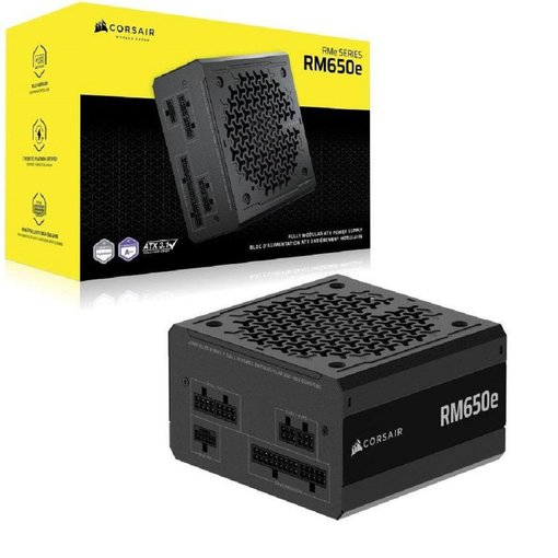 Fuente de poder Corsair RM650e 650W modular Cybenetics Gold ATX 3.1 PCIe 5.1