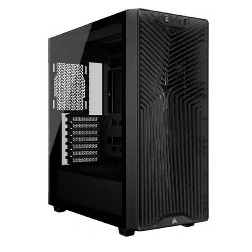 Gabinete Corsair 3200D RS Smoke Mid Tower con vidrio templado y 3 ventiladores RS120