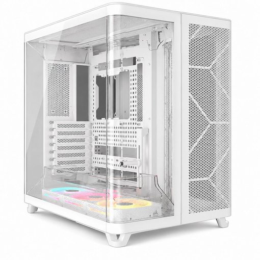 Imagen de GABINETE CORSAIR AIR 5400 LX-R RGB WHITE MID TOWER ATX CC-9011321-WW