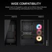 Imagen de GABINETE CORSAIR 3500X RS-R ARGB BLACK MID TOWER ATX CC-9011322-WW