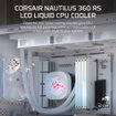 Imagen de WATER COOLER CORSAIR NAUTILUS 360 RS LCD WHITE 360MM CW-9061034-WW