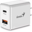 Imagen de CARGADOR GENIUS PD-20AC 20W USB-C PD 3.0 USB-A QC 3.0 BLANCO