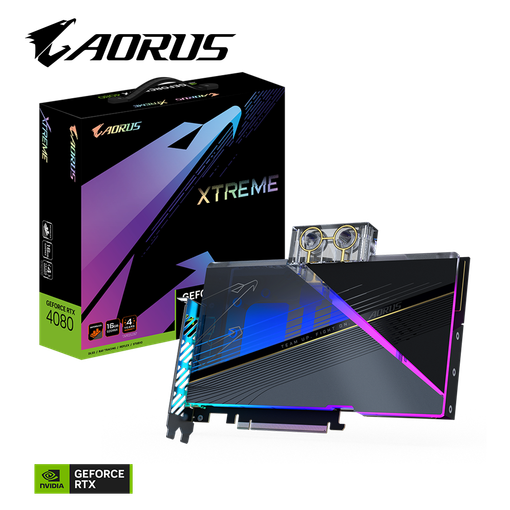 Imagen de TARJETA DE VIDEO GIGABYTE GEFORCE RTX 4080 GV-N4080AORUSX WB-16GD 16GB GDDR6X PCIE 4.0