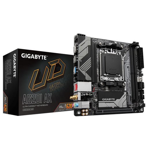 Imagen de MOTHERBOARD GIGABYTE A620I AX MINI-ITX AM5 DDR5 WIFI 6E 2.5GBE