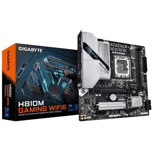 Imagen de MOTHERBOARD GIGABYTE H810M GAMING WIFI6 LGA1851 DDR5 MICRO ATX