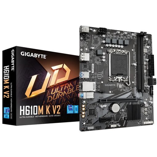 Imagen de MOTHERBOARD GIGABYTE H610M K V2 DDR5 LGA1700 MICRO ATX