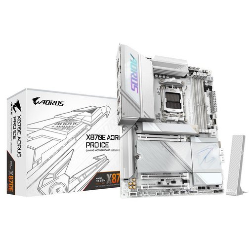 Imagen de MOTHERBOARD GIGABYTE X870E AORUS PRO X3D ICE AM5 DDR5 ATX WIFI 7