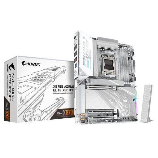 Imagen de MOTHERBOARD GIGABYTE X870E AORUS ELITE X3D ICE AM5 DDR5 ATX WIFI 7