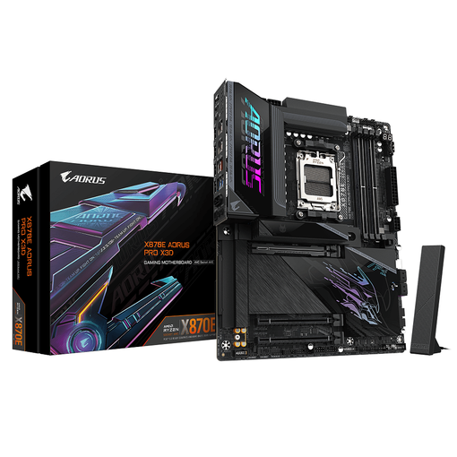 Imagen de MOTHERBOARD GIGABYTE X870E AORUS PRO X3D AM5 DDR5 ATX WIFI 7