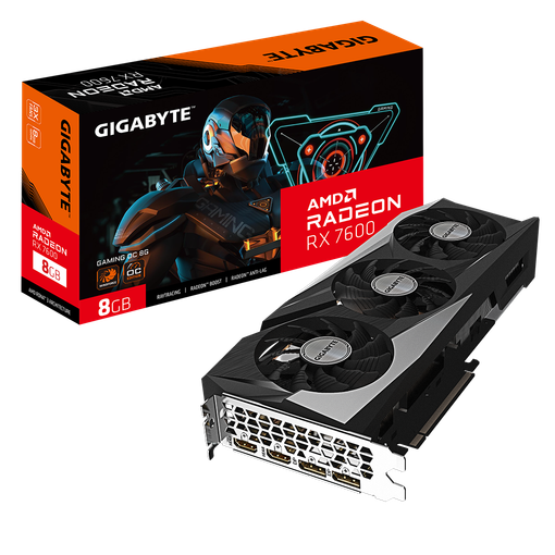 Imagen de TARJETA DE VIDEO GIGABYTE RADEON 7600 GAMING OC GV-R76GAMING OC-8GD