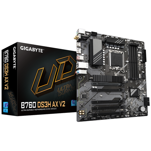 Imagen de MOTHERBOARD GIGABYTE B760 DS3H AX V2 LGA1700 DDR5 ATX WIFI 6E